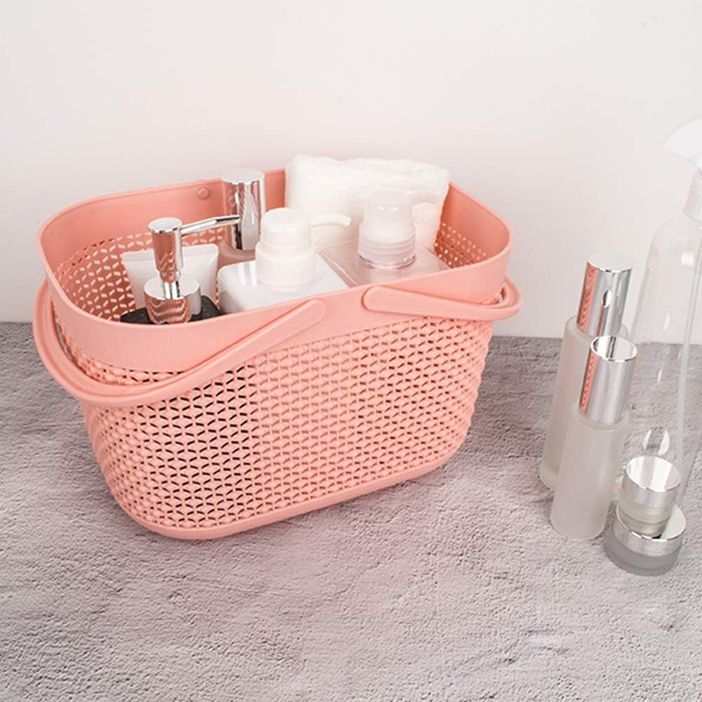 UUJOLY Plastic Organizer Storage Baskets with Handles, Shower Caddy Bins Organizer for Bathroom a... | Amazon (US)