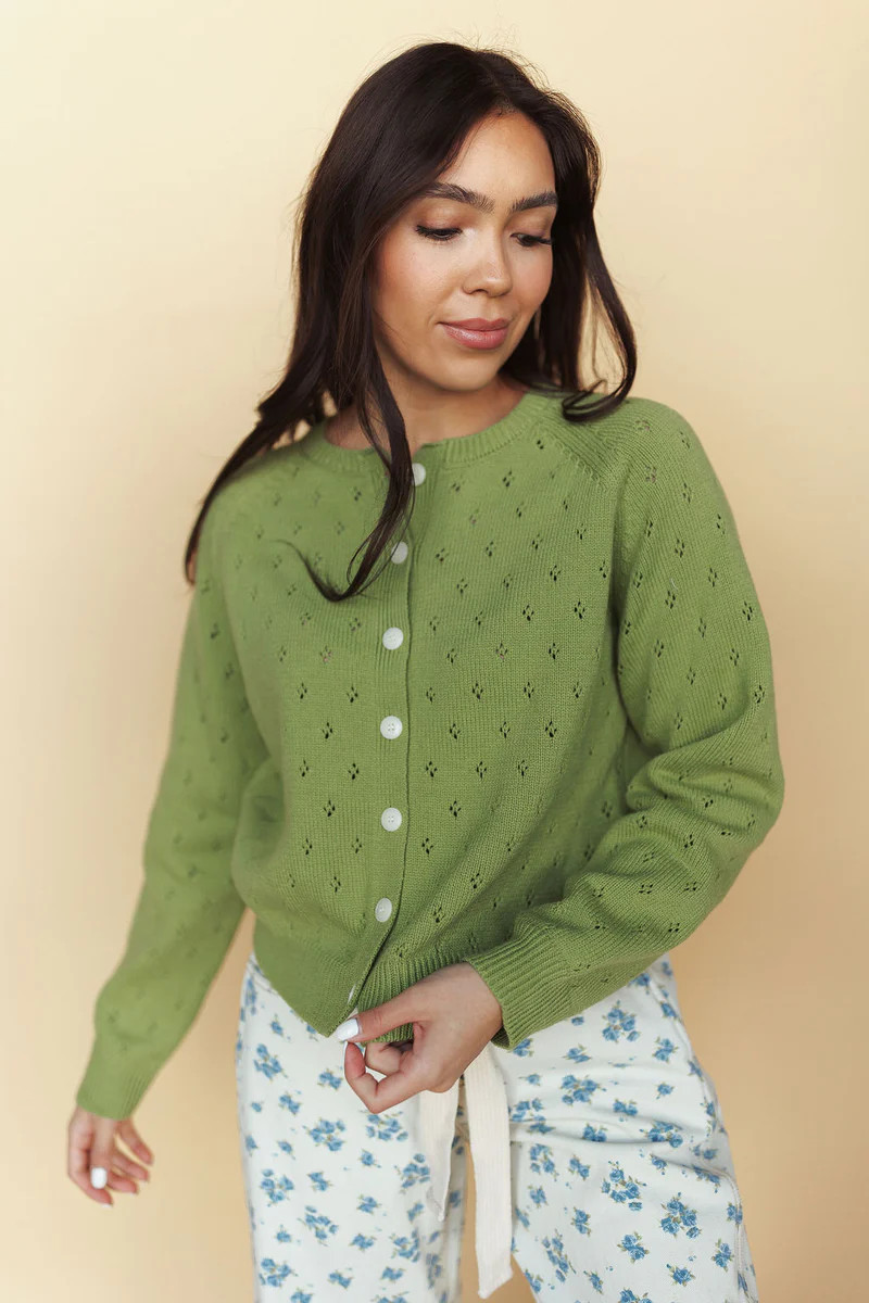 Jules Cardigan in Matcha | Henly