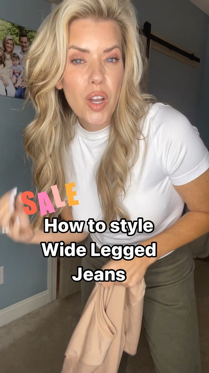This is the perfect way to style wide legged pants as we transition to fall. They are all the rage right now. Paired with the right shoes for your height they can very slimming and such a fun twist on a classic look. 

5’4”
135 lbs
36D
Curvy build 

Medium in tank tops
Medium in off shoulder top
XS in white/stripe sweater
Small beige short sleeve sweater 
Medium charcoal mock neck
Size 6 in jeans 

#LTKFindsUnder50 #LTKBeauty #LTKFallSale