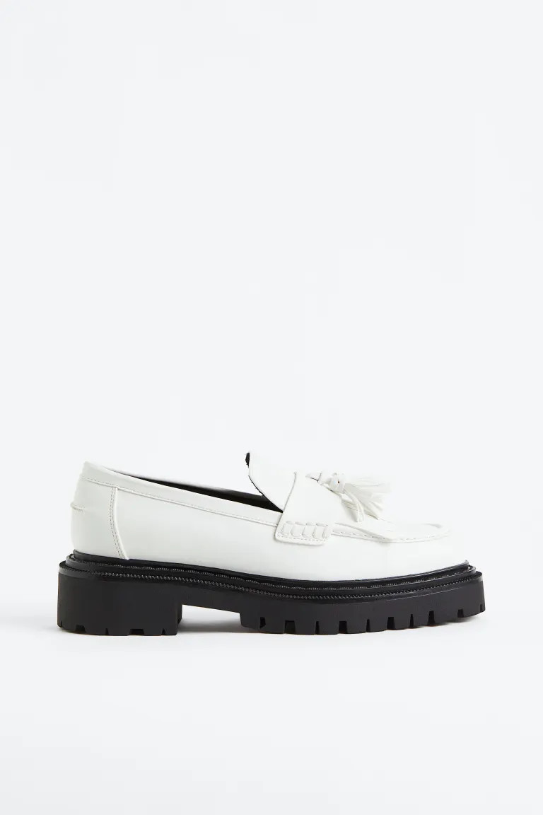 Mocasines con suela gruesa - Blanco - MUJER | H&M ES | H&M (FR, IT, ES, PT, BE)