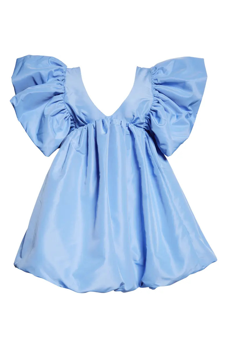 Adri Silk Blend Taffeta Babydoll Minidress | Nordstrom