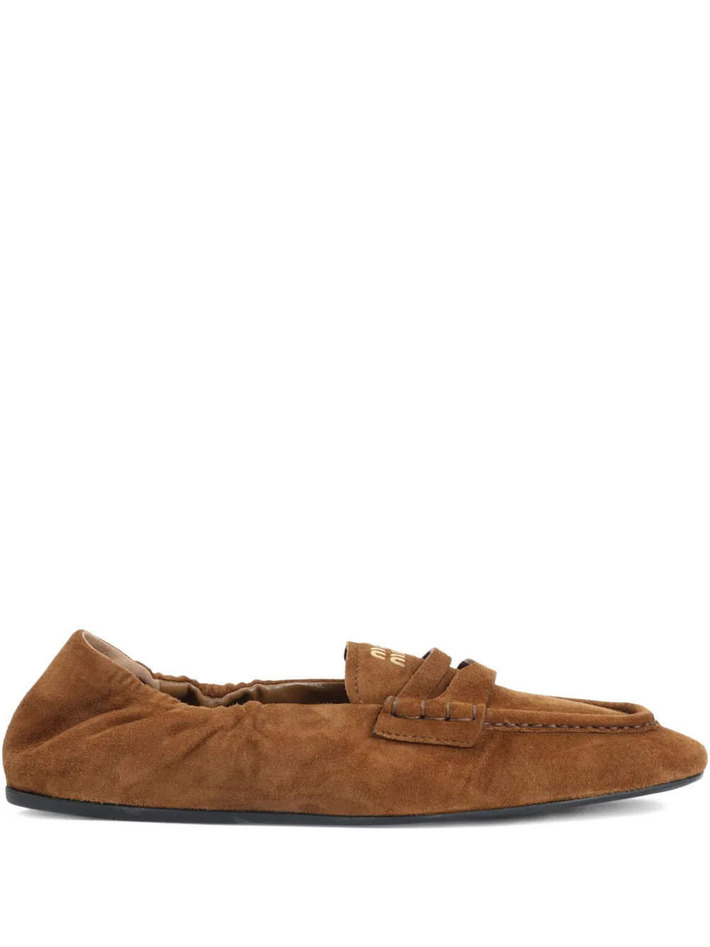 Miu Miu Suede Loafers | Brown | FARFETCH BE | Farfetch Global
