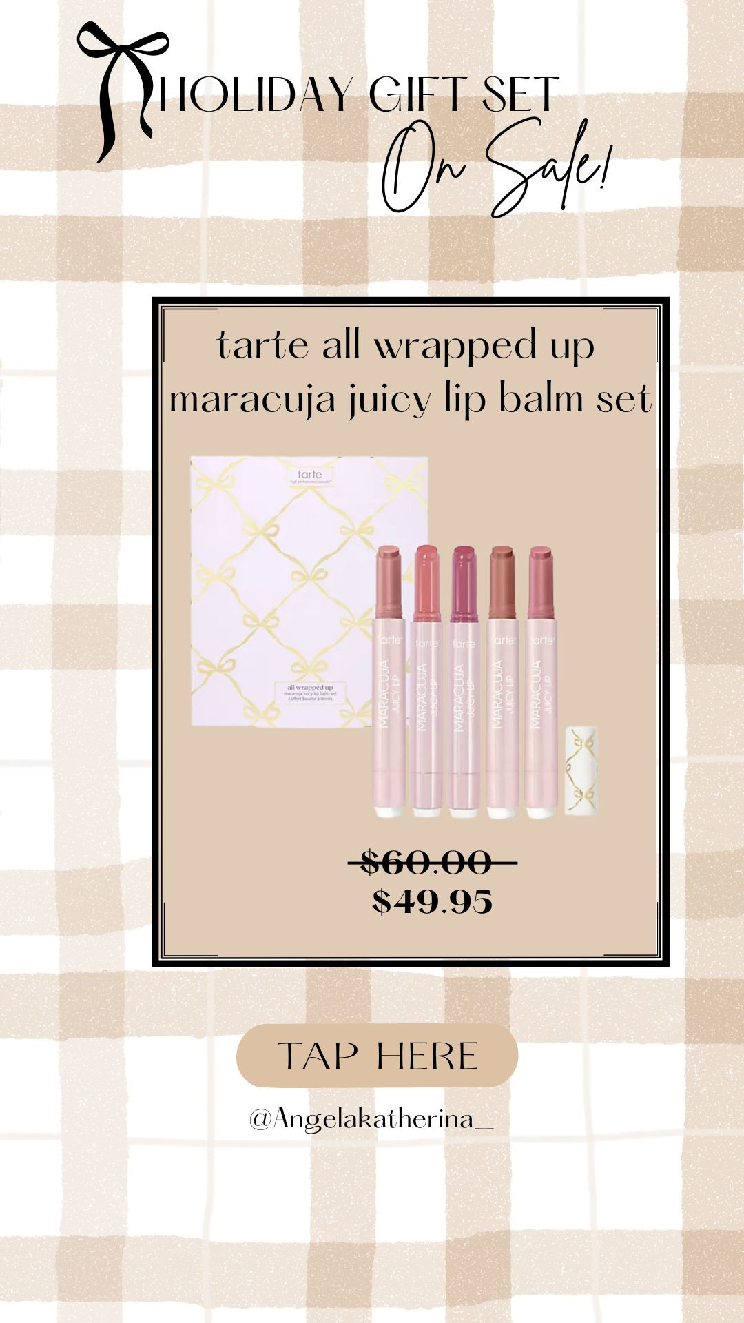 Holiday gift guide! tarte all wrapped up maracuja juicy lip balm set under $50 

#LTKHoliday #LTKGiftGuide #LTKBeauty
