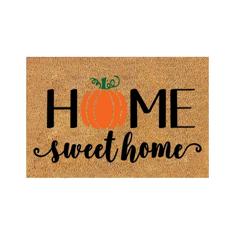 Uanit Fall Coir Doormat Welcome Pumpkins Door Mat Non-Slip Farmhouse Floor Mats Autumn Decorative... | Walmart (US)