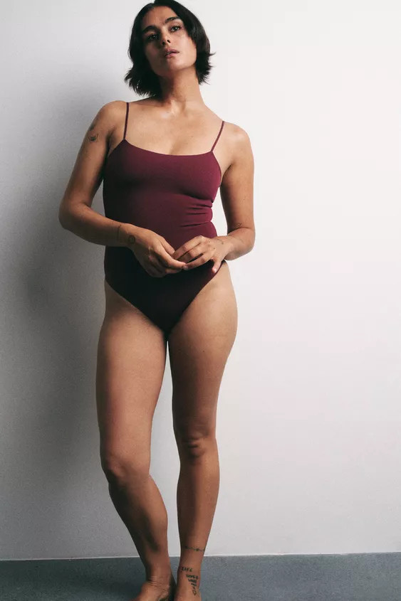 STRAPPY POLYAMIDE BODYSUIT | Zara UK