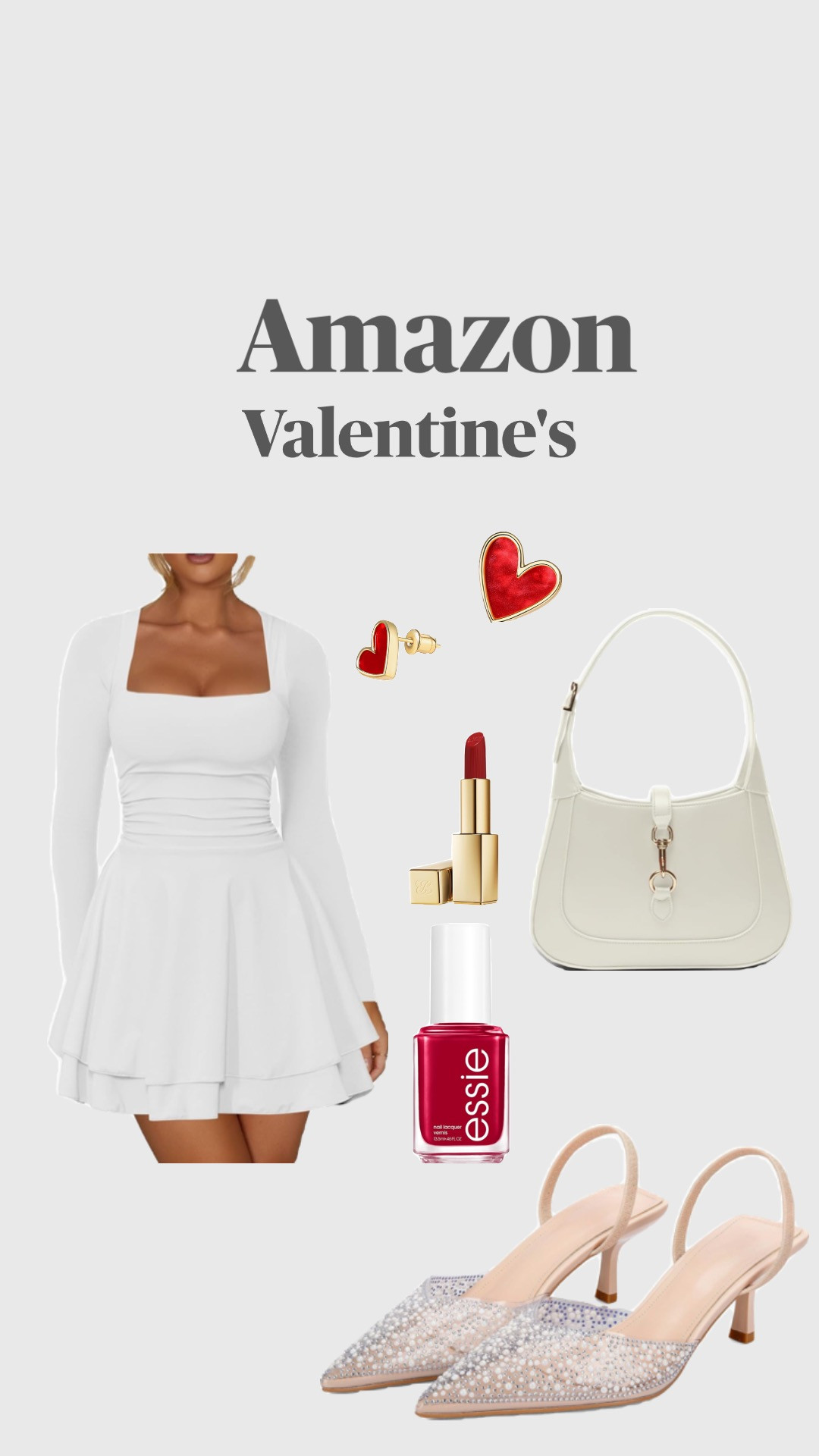 YIYA Women's Clear Slingback Heels with Pearl Studded Pointed Toe Kitten Mid Heels Sparkly Rhines... | Amazon (US)