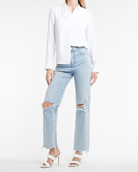 Solid Portofino Shirt | Express