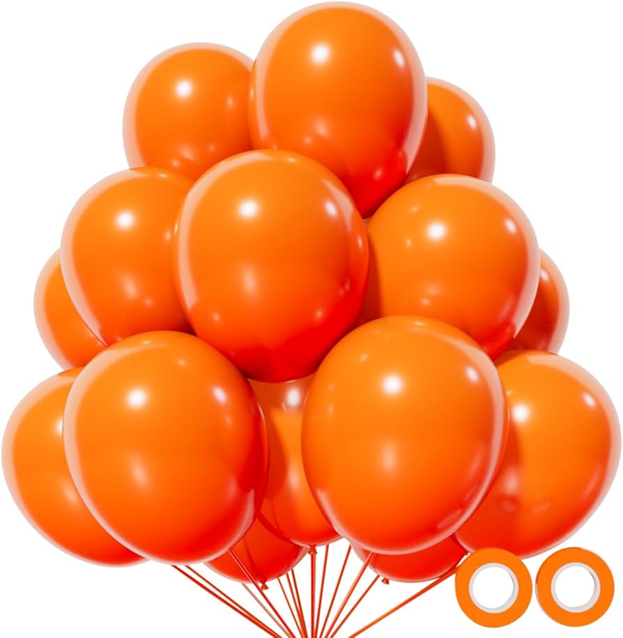 110pcs Orange Balloon 12 inch, Orange Latex Balloons for Birthday Party Baby Shower Wedding(with ... | Amazon (US)