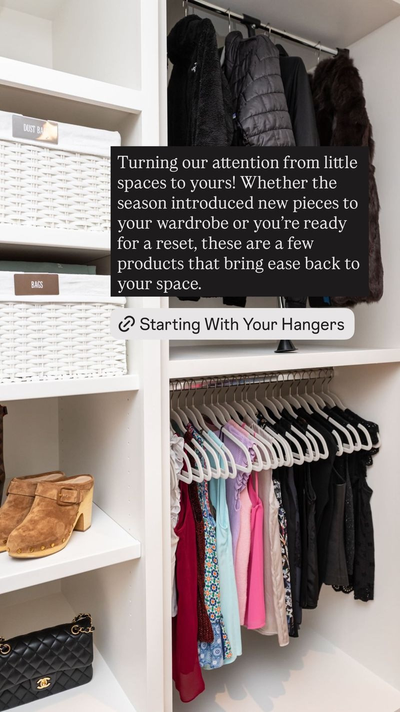 Turning our attention from little spaces to yours! Whether the season introduced new pieces to your wardrobe or you’re ready for a reset these are a few products that bring ease back to your space, starting with your hangers!

#LTKFindsUnder50 #LTKHome