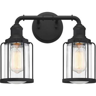 Quoizel Ludlow 2-Light Earth Black Vanity Light-LUD8615EK - The Home Depot | The Home Depot