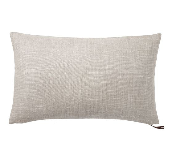 Belgian Linen Lumbar Pillow | Pottery Barn (US)