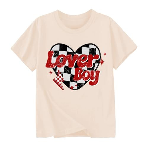 Kid Lover Boy Shirts Valentine’s Clothes T-Shirt Tee Shirt Tops Outfits 8-9 Years | Amazon (US)