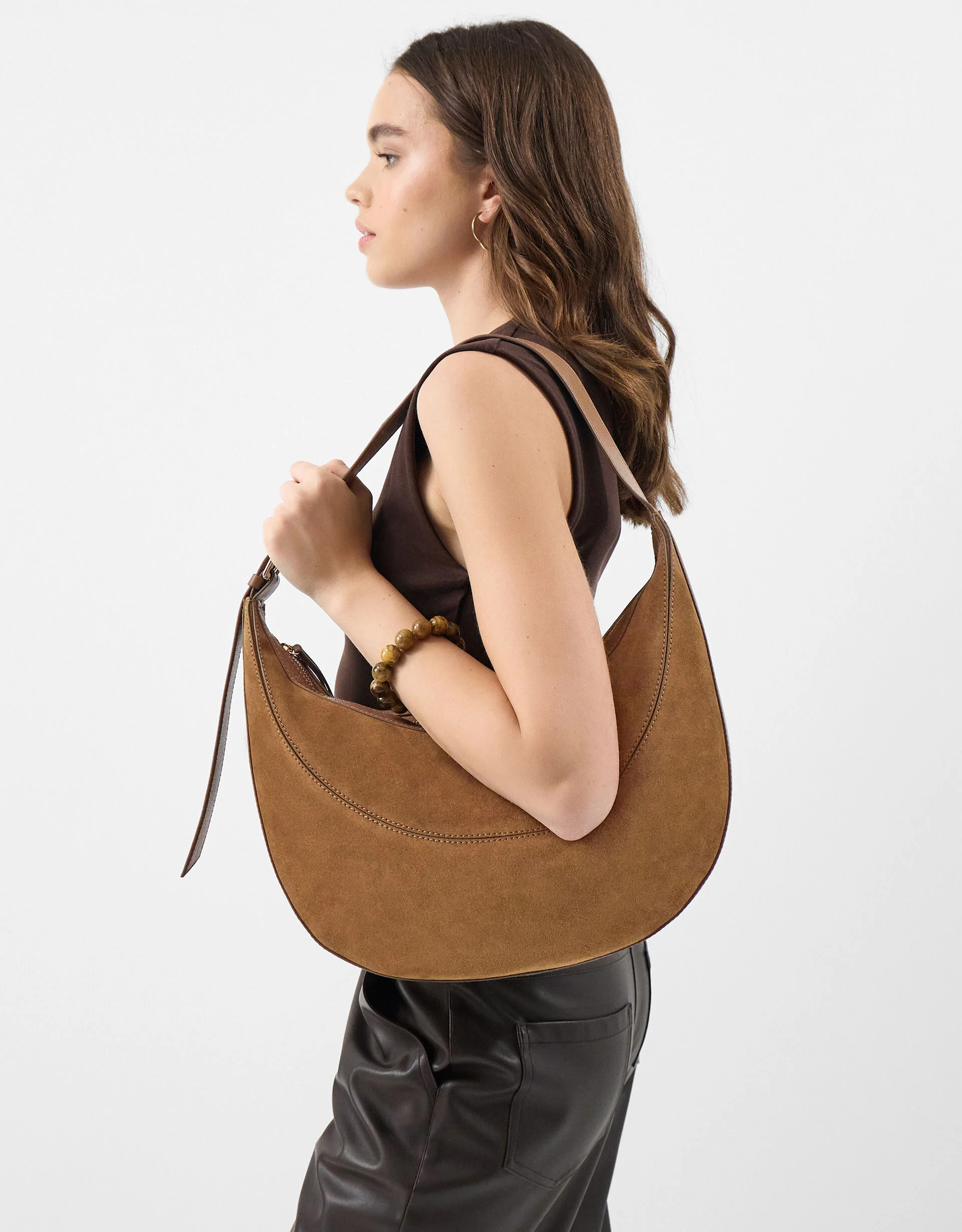 Scoop Suede Shoulder Bag | Accessorize (Global)