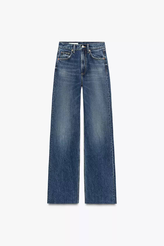 TRF WIDE-LEG HIGH-WAIST JEANS | Zara US