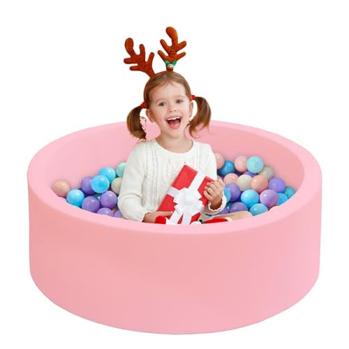 Baby Ball Pit for Toddlers, 35.4"x 11.8" Foam Ball Pit for Kids, Soft Round Ball Pool for Baby, Indoor and Outdoor Playpen, Ideal Gift for Children, Pink, (Balls not Included) | Amazon (US)