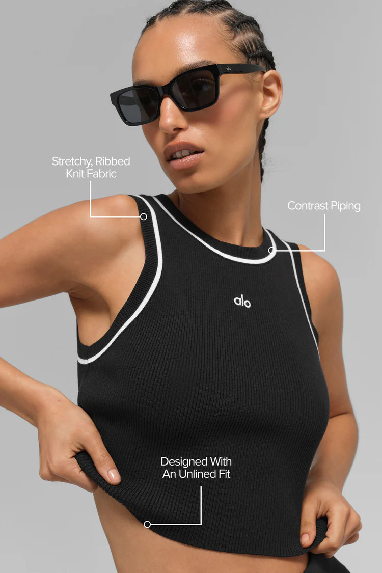 Ribbed Sweater Knit Highline Cropped Tank | Alo Yoga (US)