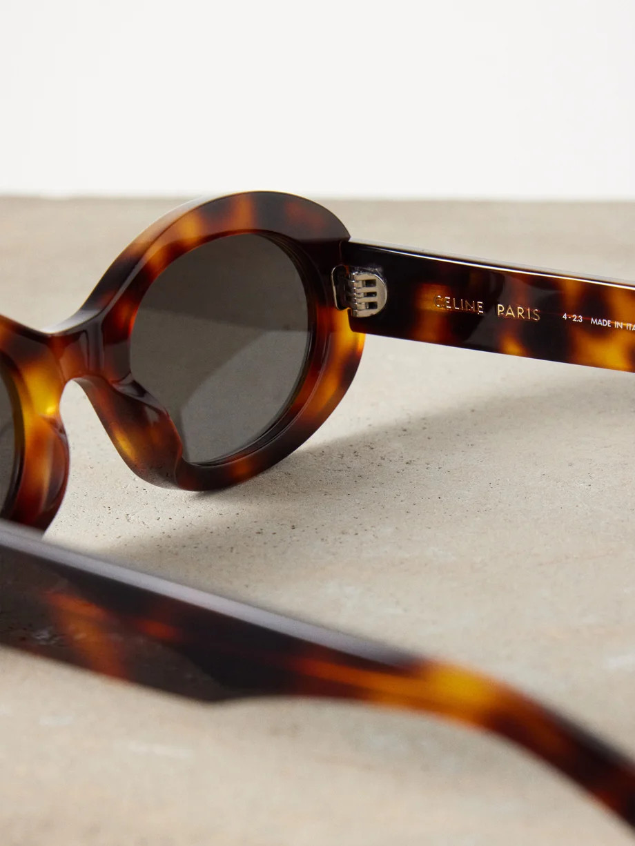 Triomphe oval acetate sunglasses | Celine Eyewear | Matches (UK)