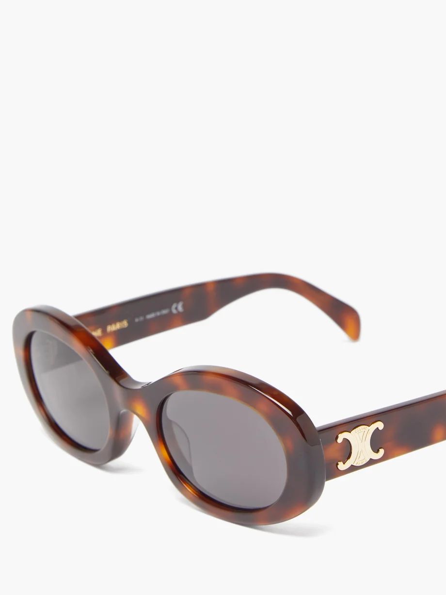 Triomphe oval acetate sunglasses | Celine Eyewear | Matches (UK)