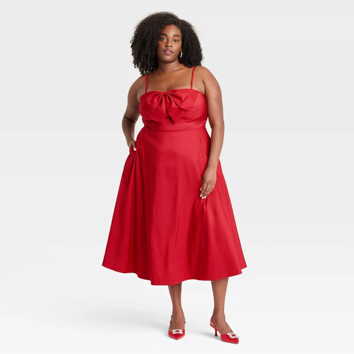 Women's Bow Midi Dress - A New Day™ | Target