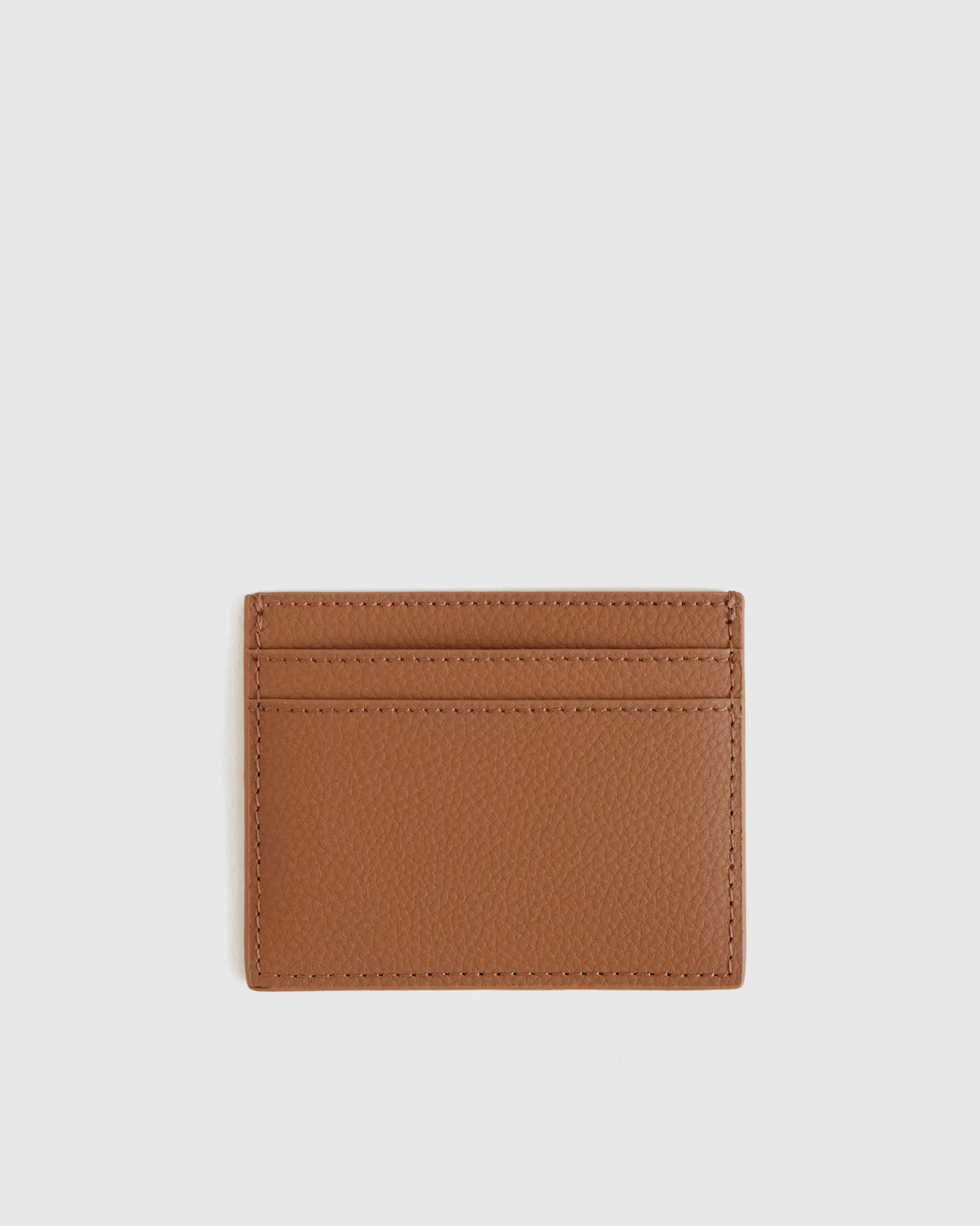 Italian Leather Slim Card Case in Cognac | Quince
