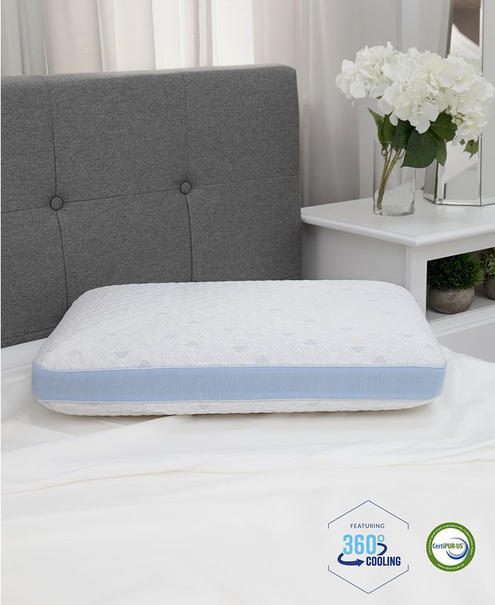 SensorGel Cold Touch Gusseted Gel-Infused Memory Foam Pillow - Oversized & Reviews - Pillows - Be... | Macys (US)