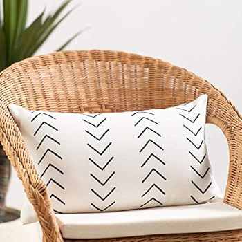 Hofdeco Mudcloth Inspired Patio Indoor Outdoor Lumbar Pillow Cover ONLY for Backyard, Couch, Sofa... | Amazon (US)