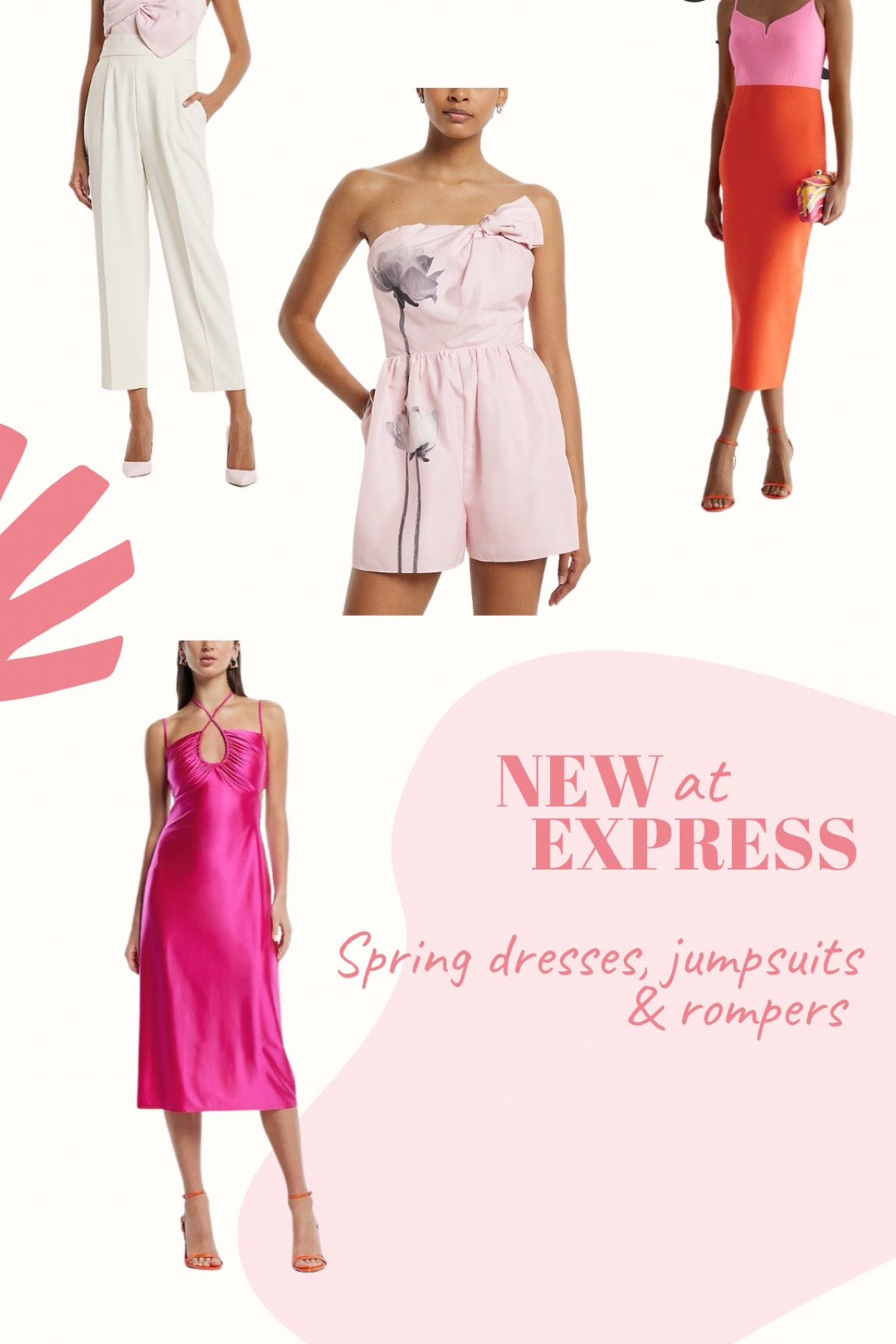 New spring dresses, jumpsuits and rompers at Express