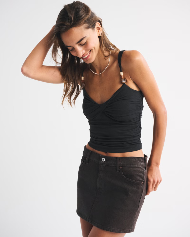 Bra-Free Beaded Twist Cami | Abercrombie & Fitch (US)