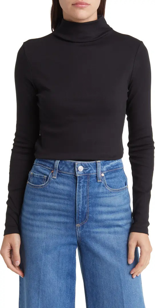 Ribbed Pima Cotton Turtleneck | Nordstrom Rack
