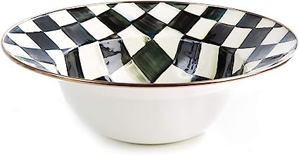 MacKenzie-Childs Courtly Check Serving Bowl, Large 12-Inch Serving Dish, Enamel Kitchenware Line | Amazon (US)