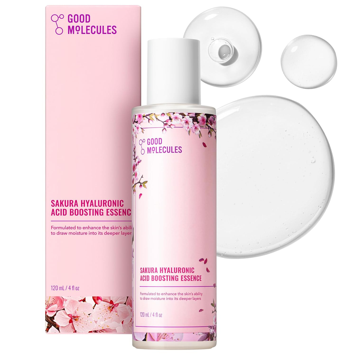Good Molecules Sakura Hyaluronic Acid Boosting Essence - Ultra Hydrating Facial Moisturizer - Skincare for Tightening, Firming, Anti Aging, Instant Glow | Amazon (US)