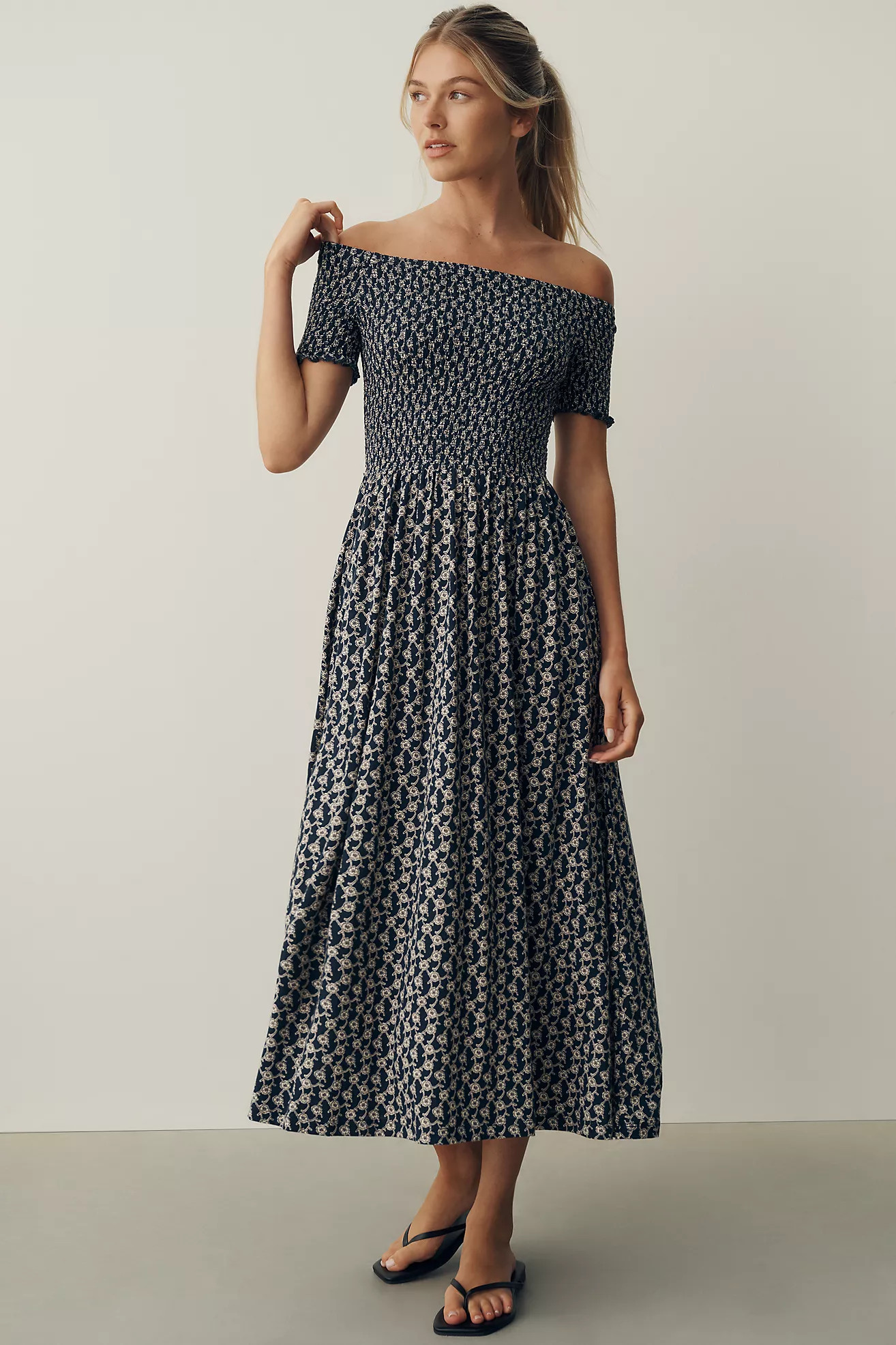 Nation Los Angeles Vivian 100% Pima Cotton Midi Dress | Anthropologie (US)