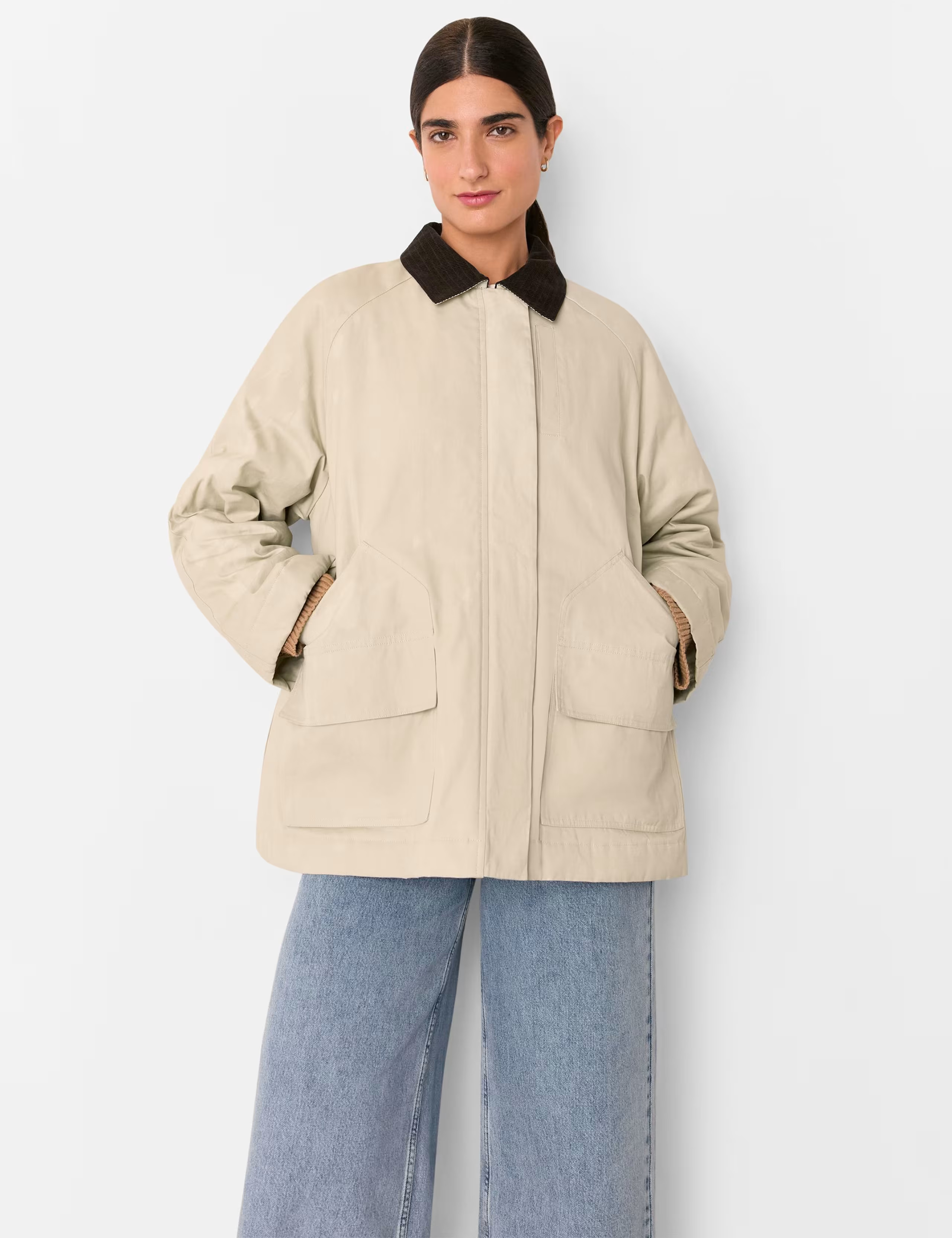 Waxed Pure Cotton Relaxed Utility Jacket | Whistles at M&S | Marks & Spencer (UK)