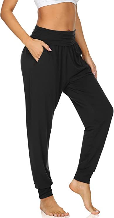 UEU Women's Cozy Yoga Joggers Pants Loose Workout Sweatpants Comfy Lounge Pants with Pockets | Amazon (US)