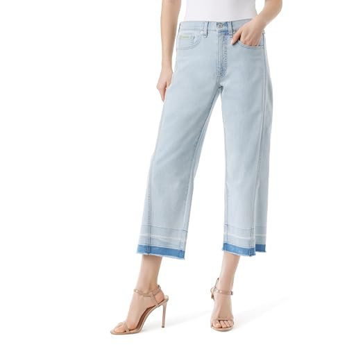 Jessica Simpson Women's Melody High Rise Wide Leg Crop Standard | Amazon (US)