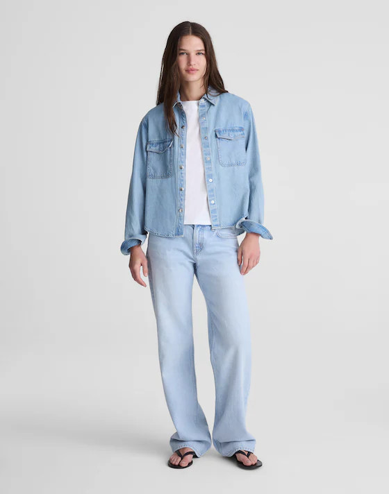 Airy Denim Relaxed Shirt-Jacket | Madewell