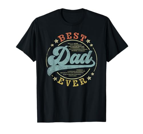 Best Dad Ever Father's Day Dad Gifts Vintage Emblem T-Shirt | Amazon (US)