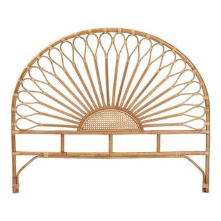 Perenna Brown Natural Rattan King Headboard | The Home Depot