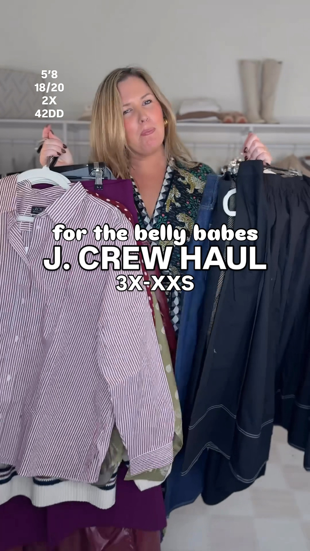 A new fall J. crew haul on my plus size 18/20/2X body!! 

Sizing recs:
1. I’m in the 20 in the top but need a 22. In the skirt, the 20 fits great — size up one if in between! Cardigan is 2x and fits great, TTS!
2. Jeans are a 35 (20) and they are a little tight in the waist but they do stretch out! Size up if in between!
3. Vneck sweater runs oversized, I’m in the 2X and it’s great length for leggings!
4. Kick flare sweater pants run true, I’m in 2X and they fit great!!
5. Button up blouse is a size 20 but it’s too tight in my chest, I need the 22! Size up!! Black skirt is the 18 and fits great so get your regular size!
6. Burgundy barn jacket is a 2X and runs true to size!
7. Robe is a 1x/2x 

#LTKPlusSize #LTKMidsize #LTKWorkwear