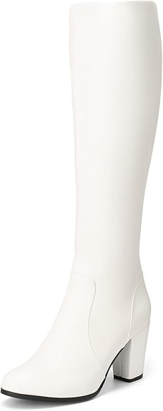 DREAM PAIRS Women's Chunky Heel Knee High and Up Boots | Amazon (US)