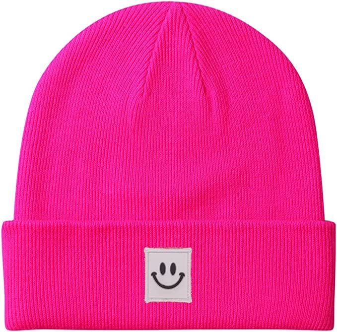 MaxNova Knit Beanie Hat with Smile Face for Men/Women | Amazon (US)