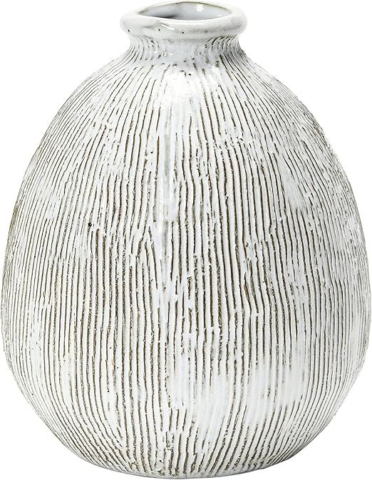 Creative Co-Op Terra Cotta, White Vase | Amazon (US)