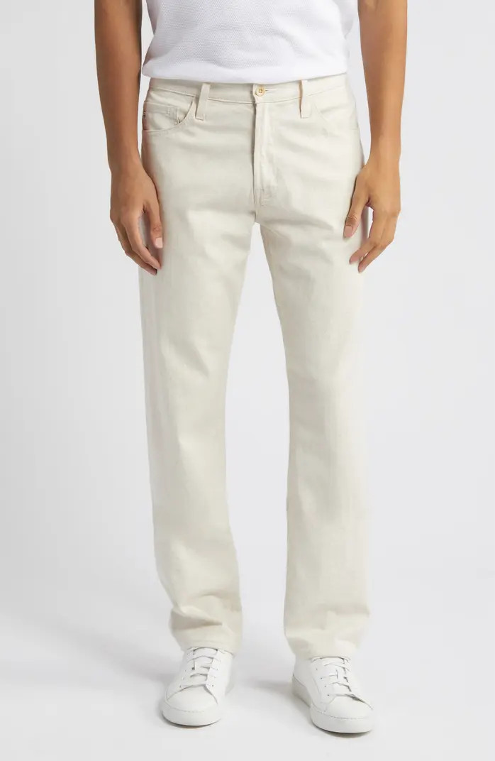 Everett Slim Straight Leg Cotton & Linen Blend Jeans | Nordstrom