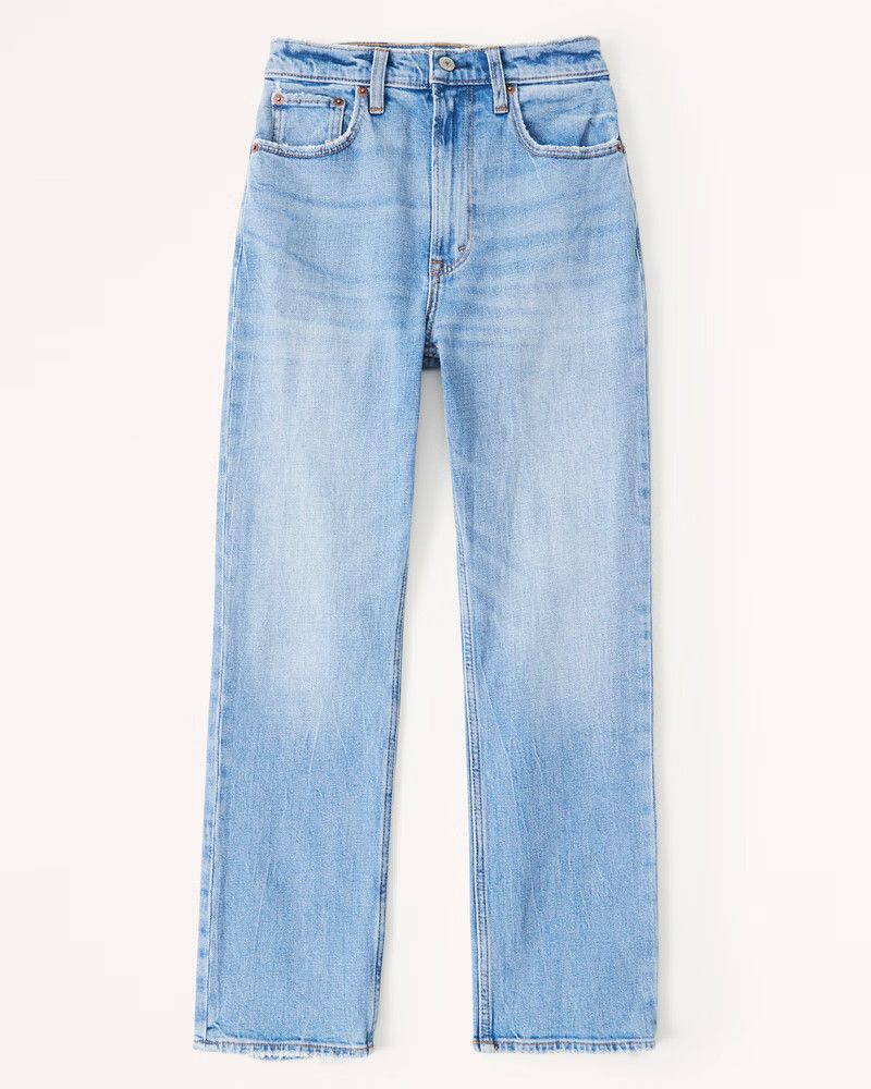 Women's Ultra High Rise Ankle Straight Jean | Women's Bottoms | Abercrombie.com | Abercrombie & Fitch (US)