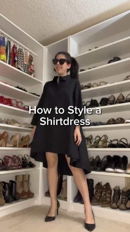 Have a Shirtdress in your closet? Here are different ways I would style it!

1. Alone with a statement belt for a polished look
2. Over white trousers for a professional outfit
3. Opened with boot-cut jeans for a casual feel
4. Opened with shorts for a cool spring day

#styleideas #wearingvsstyling #oldmoney #shirtdress #casualoutfits 

#LTKworkwear #LTKstyletip #LTKfindsunder100