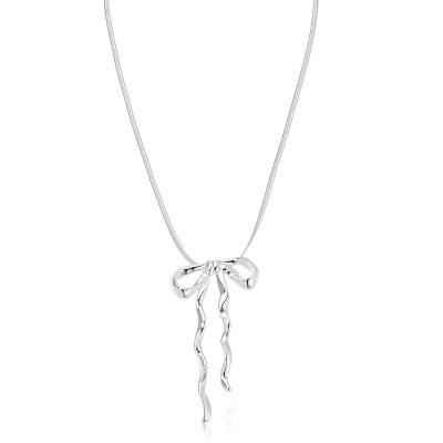 Bow Organica Pendant Necklace - Ettika - Silver | Target