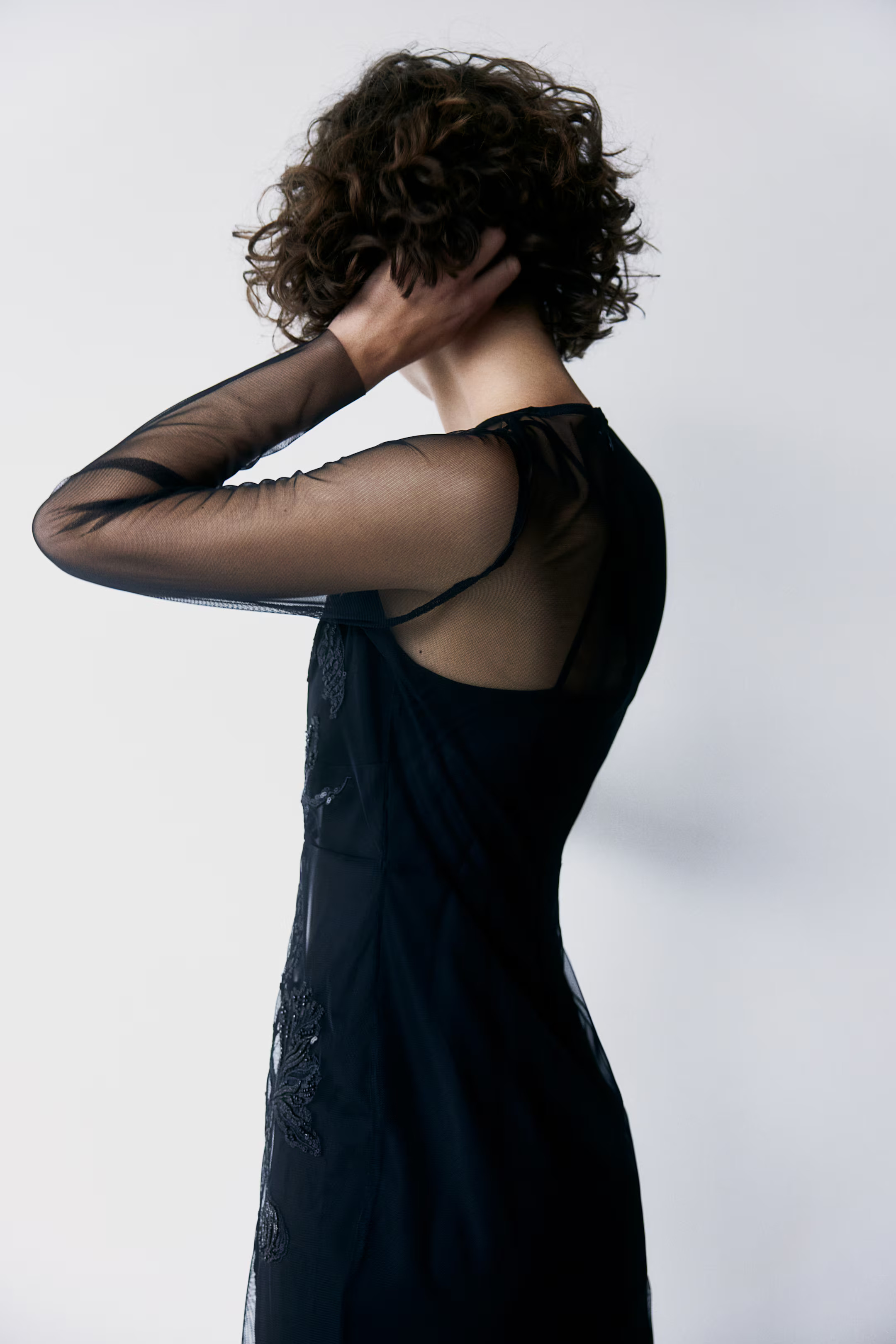 Sequin-Embroidered Mesh Dress | H&M (US + CA)