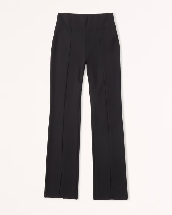 Ponte Split-Hem Flare Pants | Abercrombie & Fitch (US)