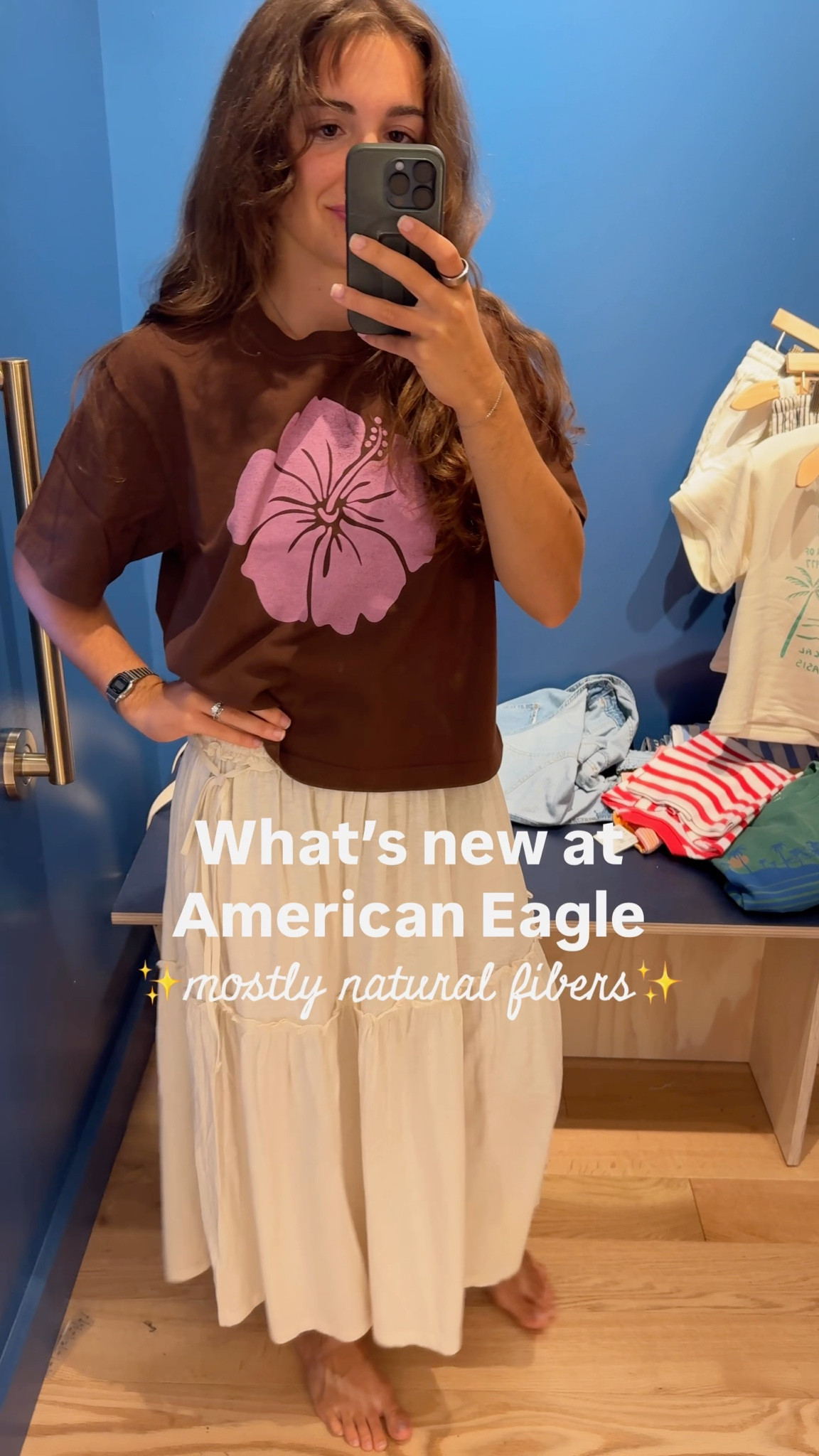 these are my favorite finds at @ae made of mostly natural fibers! lots of fun outfits that are perfect for summer and spring, with a touch of whimsy✨ 

 #LTKootd #LTKPetite #LTKgrwm