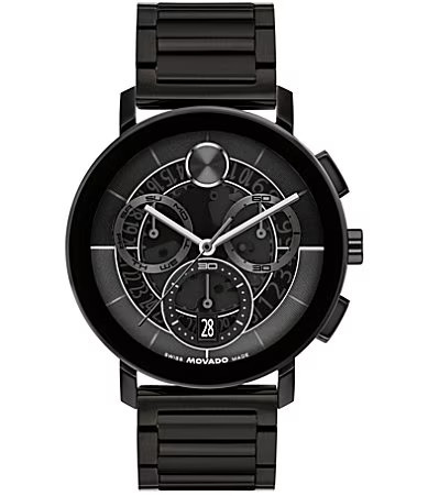 Movado Men's Bold Evolution 2.0 Quartz Chronograph Stainless Steel Bracelet Watch - Black | Dillard's